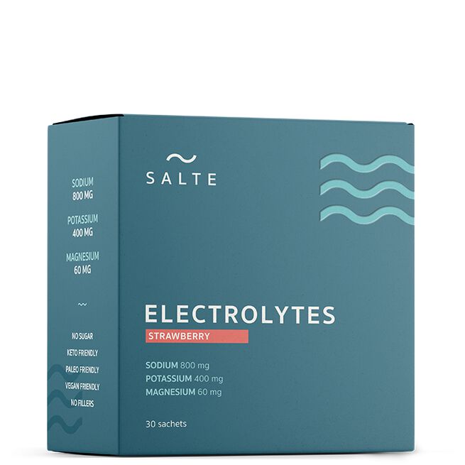 Salte Elektrolyter Jordgubb 30-pack Salte Elektrolytter Jordbær 30-pakning