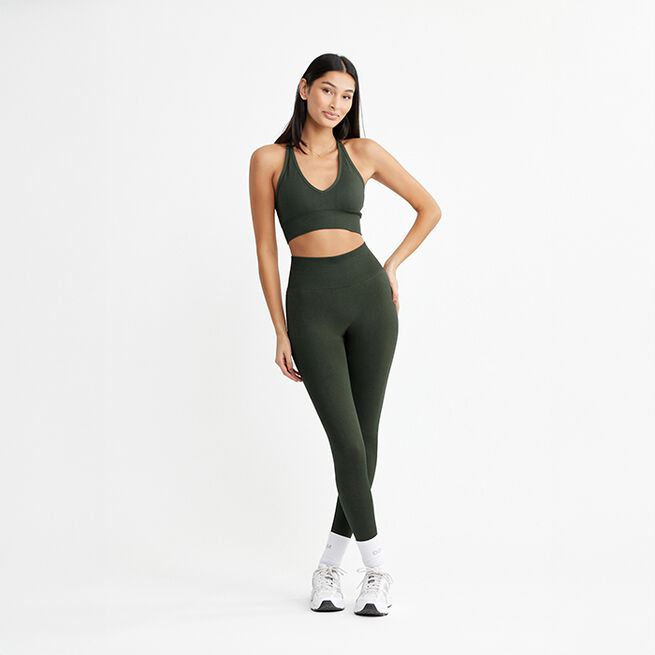 Signature Seamless Tights, Dark Green, XS  Treningstights Mørkgrønn