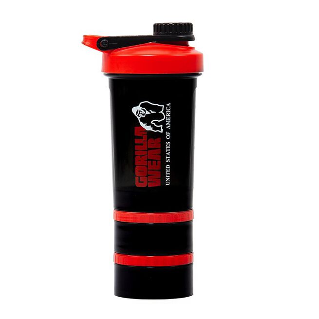 Shaker 2 Go 500 ml + 130 ml x 2, Black/Red Shaker 2 Go Svart/Rød 500 ml + 130 ml x 2