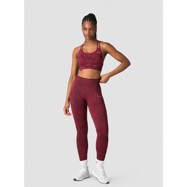 Define Seamless Tie Dye Tights, Red, L  Define Treningstights Rød