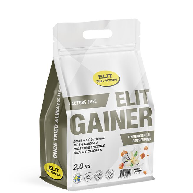 ELIT GAINER - Lactose free, 2000 g, Vanilla Caramel ELIT Gainer Laktosfri 2 kg Vanilla Caramel
