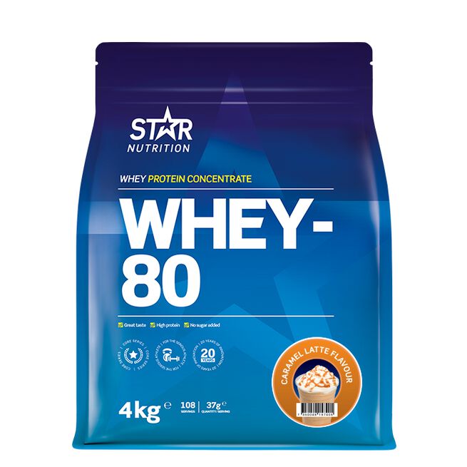 Star Nutrition Whey-80 4kg Whey-80 Myseprotein 4 kg Caramel Latte