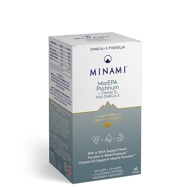 Minami Nutrition MorEPA Platinum Omega-3 90% 60 kapslar MorEPA Platinum Omega-3 90% 60 kapsler