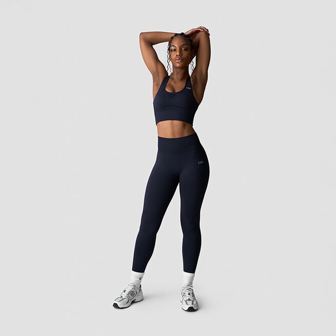 Divine Seamless Sports Bra, Navy, M  Seamless sports-bh Marineblå