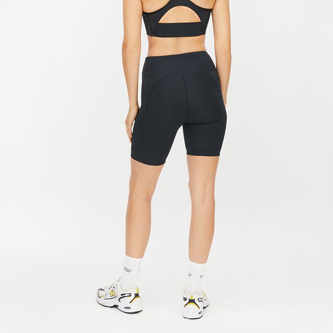 Flattering High Waist Bike Tights, Black, L  Sykkelshorts Svart