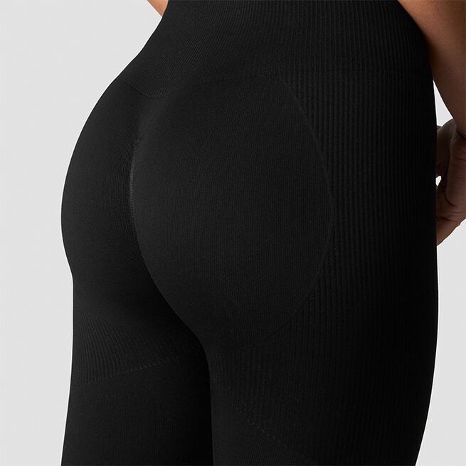 Sculpt Seamless Invisible Scrunch Tights, Black, L  Scrunch treningstights Svart