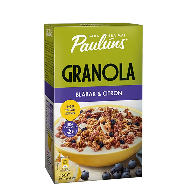 Granola Blåbär Citron 450 g Granola Blåbær Sitron 450 g
