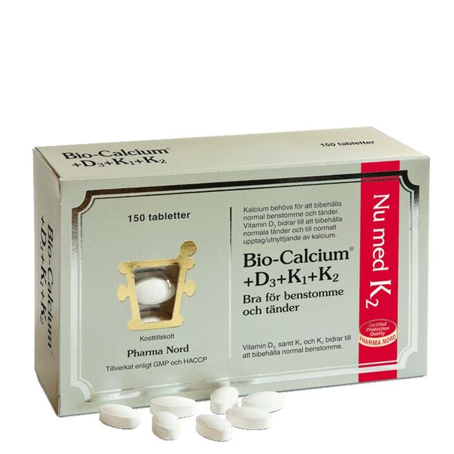 Bio-Calcium + D3, K1 & K2 Pharma Nord Bio-Calcium + D3, K1 & K2 150 tabletter