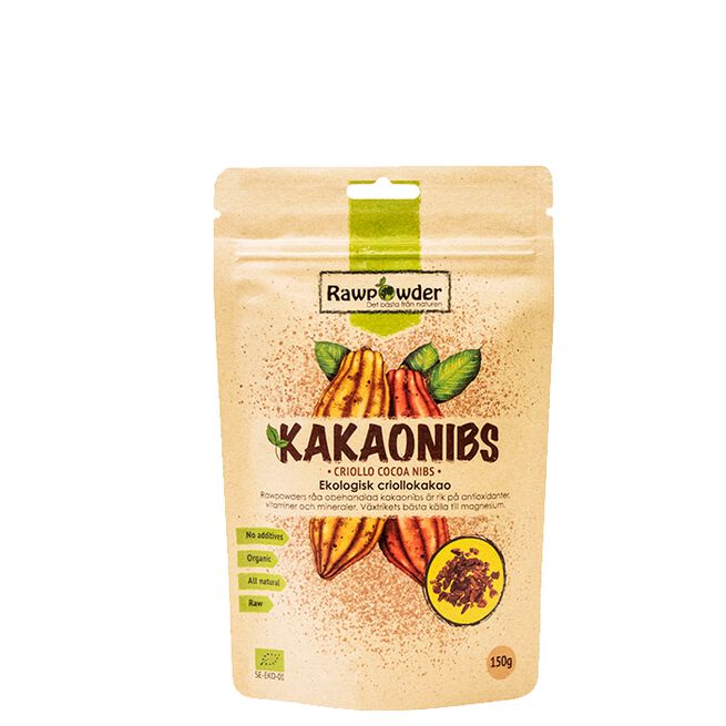 Økologisk Criollokakao, 150 g Økologiske Kakaonibs 150 g