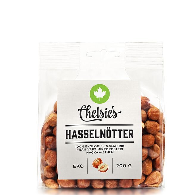 Chelsies Organic Gourmet Products Hasselnötter 200 g Hasselnøtter 200 g