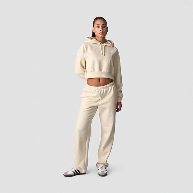 Everyday Cropped Hoodie Wmn, Cream, S Everyday Cropped Hoodie Wmn, Cream