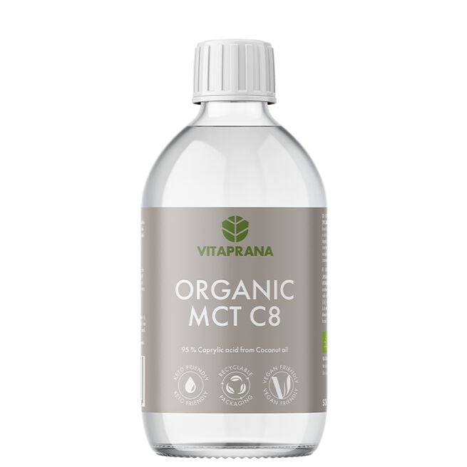 Organic MCT C8, 500 ml Økologisk MCT Olje C8 500 ml