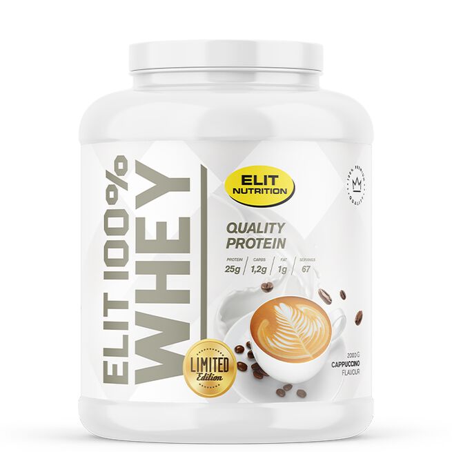 ELIT 100% Whey, 2000 g, Cappuccino ELIT 100% Whey Myseprotein 2000 g Cappuccino