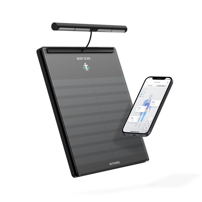 Withings Body Scan, Black  Body Scan Diagnostisk Personvekt Svart