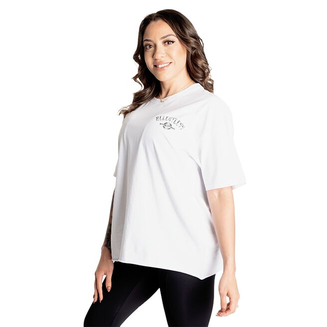 Better Bodies Relentless Oversize Tee, White Relentless Oversized T-skjorte Hvit