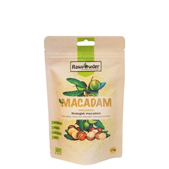 Macadamia ØKO, 175 g  Økologiske Macadamianøtter 175 g