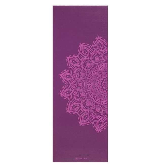 Gaiam 6mm Yoga Mat Purple Mandala Yogamatte 6mm Purple Mandala