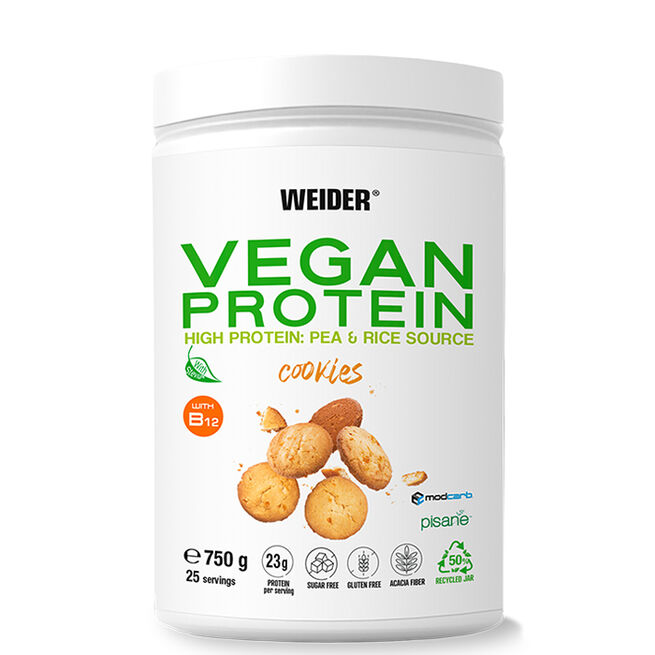 Vegan Protein, 750 g, Cookies Vegansk Proteinpulver 750 g Cookies