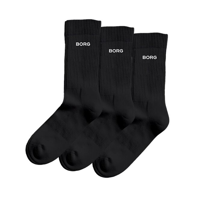 Björn Borg 3-Pack Essential Crew Sock, Multipack Essential Treningssokker Svart