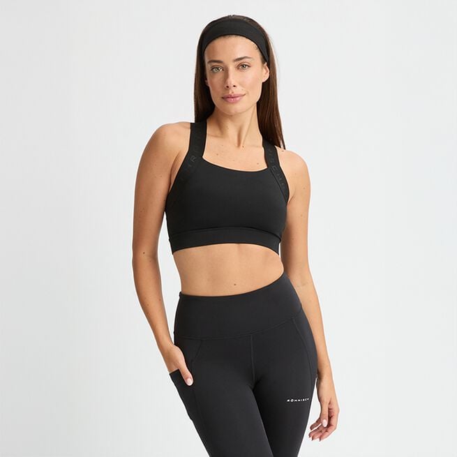 Röhnisch Kay Sports Bra, Black/Black Kay Sports Bra, Black/Black