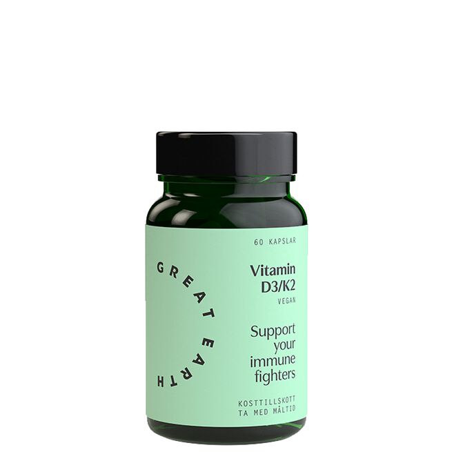 Vitamin D3/K2 Great Earth Vitamin D3/K2 Vegansk 60 kapsler