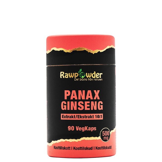 Rawpowder Panax Ginseng Extrakt 500 mg 90 kapslar Panax Ginseng Ekstrakt 500 mg 90 kapsler