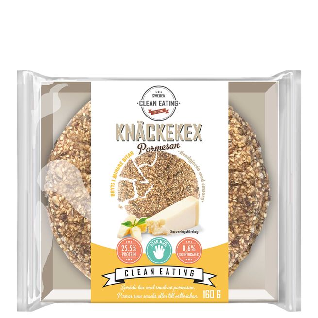 Clean Eating Knäckekex Parmesan 160 g Knekkekjeks Parmesan, 160 g