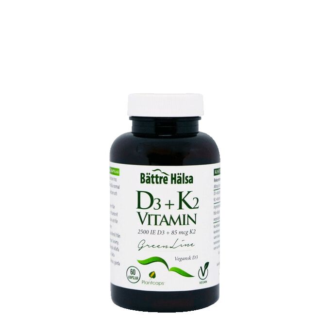 D3+K2 vitamin (Green Line), 60 kapslar