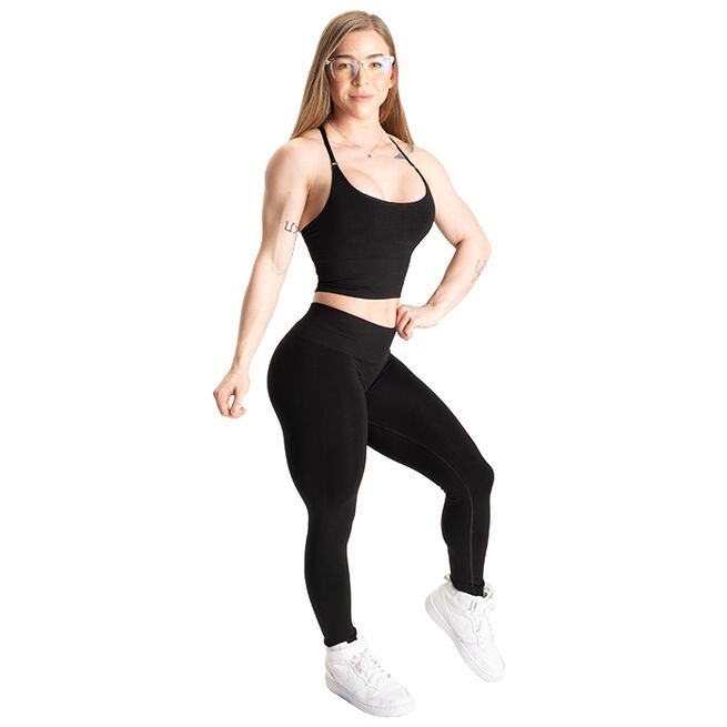 Better Bodies Rockaway Bra, Black Melange Rockaway Bra, Black Melange