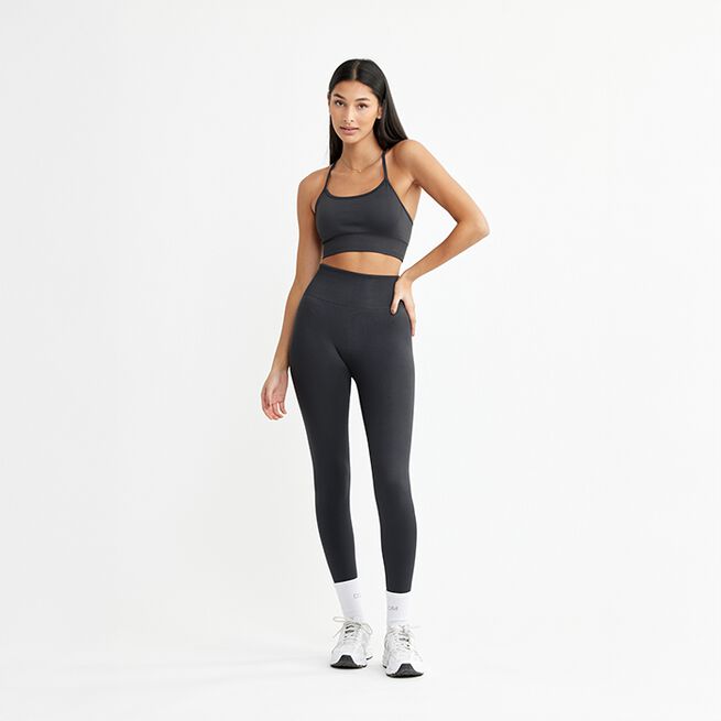 Signature Seamless Bra, Iron Grey, XS  Sport-BH Grå