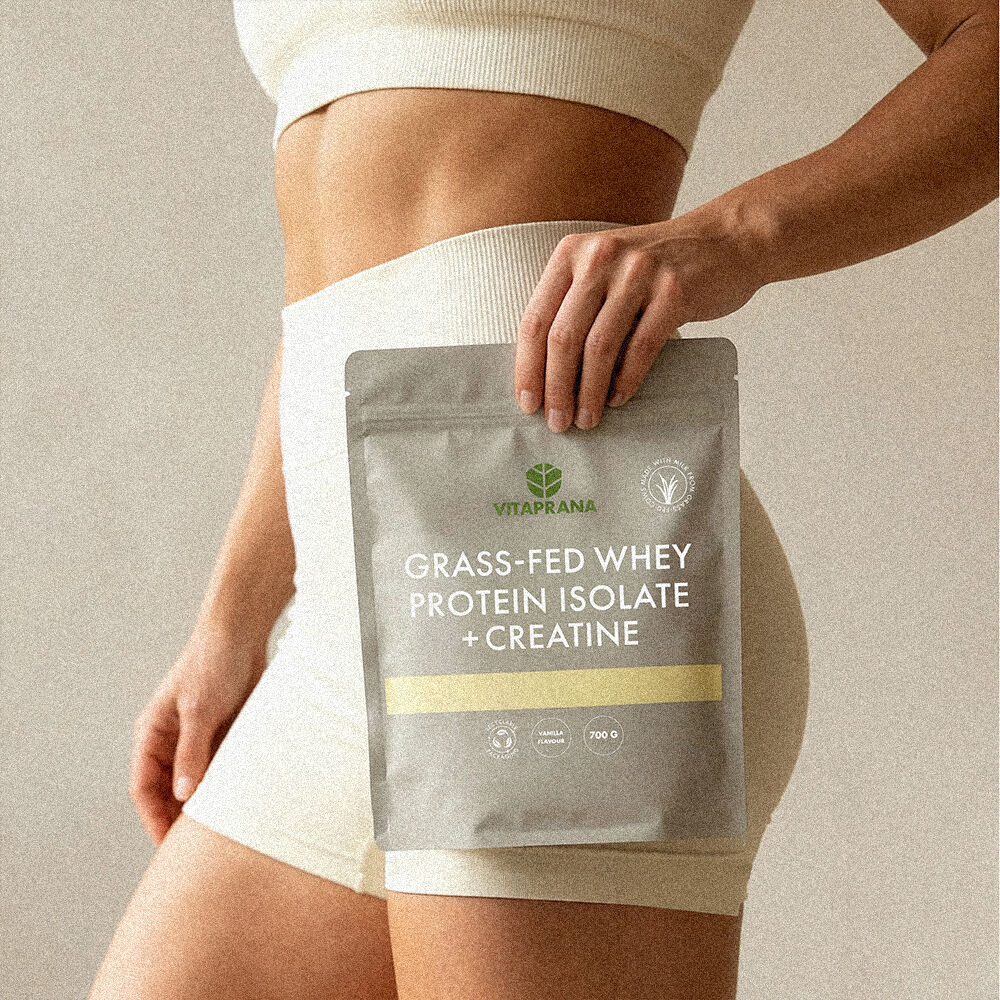 Grass fed Whey Protein Isolate + Creatine Vanilla 700 g Vanilla
