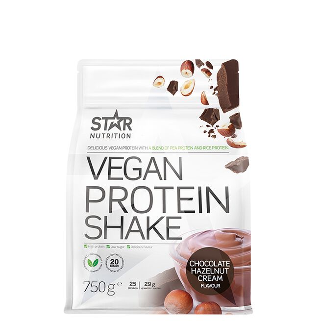 Vegan Protein Shake, 750 g, Chocolate Hazelnut Cream  Vegan Protein Shake Vegansk Proteinpulver 750 g Chocolate Hazelnut