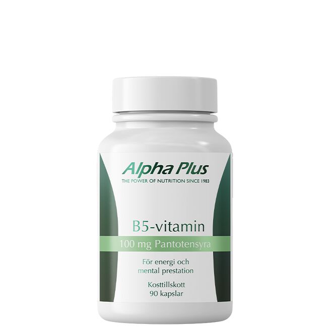 Alpha Plus B5 vitamin 90 kapslar Vitamin B5 90 kapsler