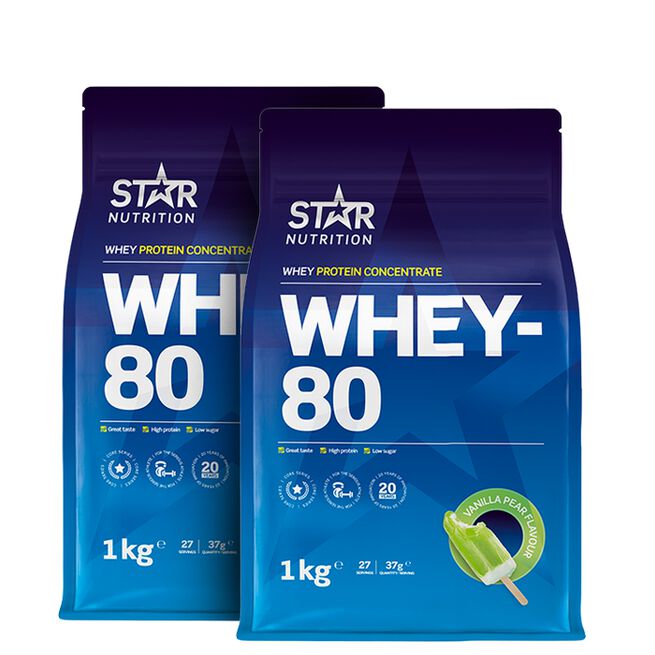 Star Nutrition Whey-80 proteinpulver 2 x Whey-80 Myseprotein 1 kg
