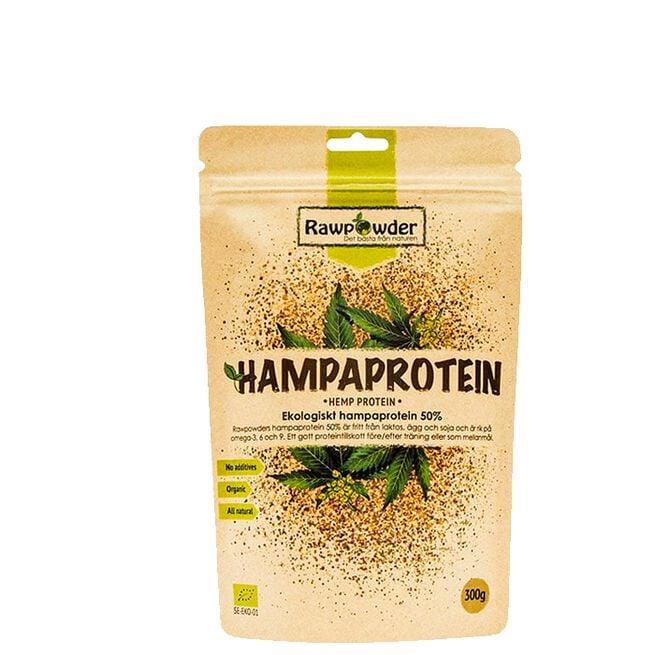 Hampaprotein Rawpowder Økologisk Hampprotein 300 g