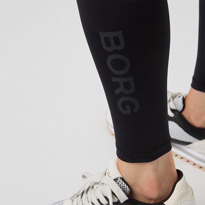 Borg Logo Tights, Black Beauty, XS  Logo Tights Svart