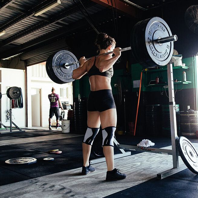 RX Knee Sleeve, 5mm, White/Black, M  RX Knestøtte 5mm Hvit/Svart