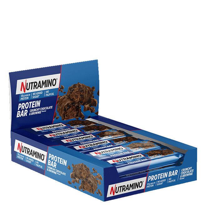 12 x Nutramino ProteinBar Crispy, 55 g, Brownie 12 x ProteinBar Crispy 55 g Brownie