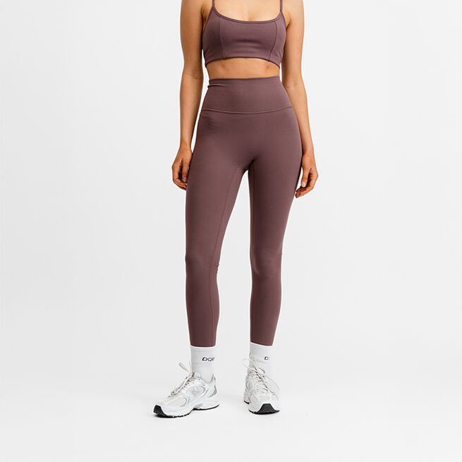 Butter Soft High Waist Tights, Dark Mauve, XS Treningstights Lyslilla