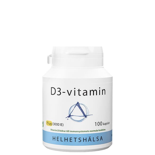 D3-vitamin, 3000IE (75 mcg), 100 kapsler D3-vitamin 3000IE (75 mcg) 100 kapsler