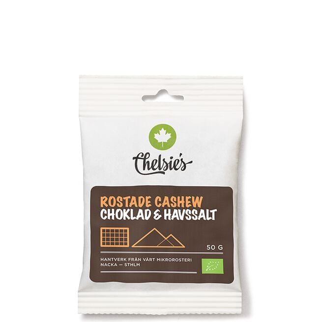 Rostade Cashewnötter Choklad Och Havssalt 50 g Ristede Cashewnøtter Sjokolade og Havsalt 50 g