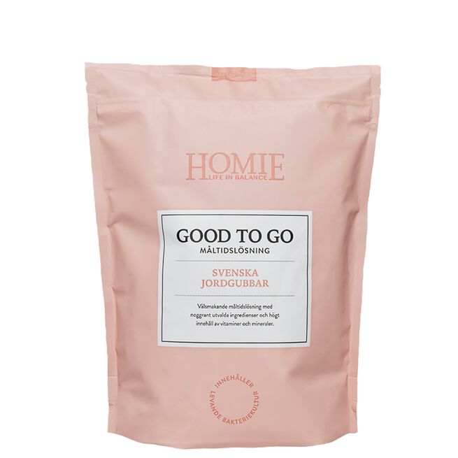 Good to go Måltidslösning Svenska Jordgubbar 600 g Good to go Måltidserstatning 600 g Jordgubb