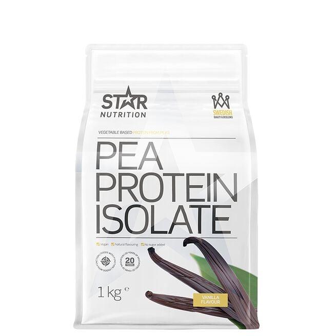 Pea Protein Isolate, 1 kg, Vanilla Erteproteinisolat 1 kg Vanilla