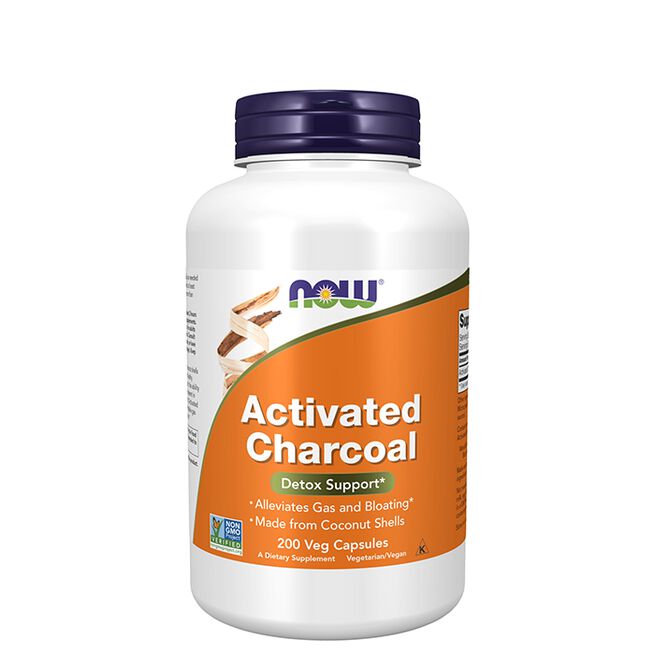NOW Foods Activated charcoal 200 kapslar Activated charcoal 200 kapsler