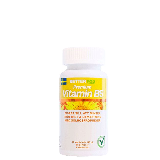 Premium Vitamin B5, 60 kaps Better You Premium Vitamin B5 60 kapsler