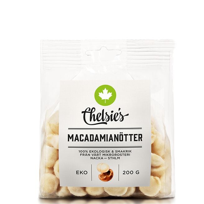 Chelsies Organic Gourmet Products Macadamianötter 200 g Macadamianøtter 200 g