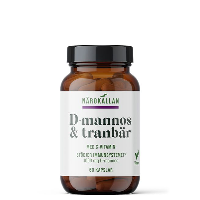 D-Mannos + Tranbär 60 kapslar D-Mannos + Tranbär 60 kapslar