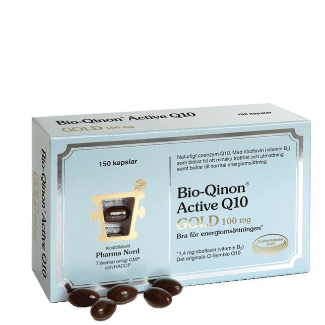Bio-Qinon Active Q10 Gold 100 mg Pharma Nord Bio-Qinon Active Q10 Gold 100 mg 150 kapsler