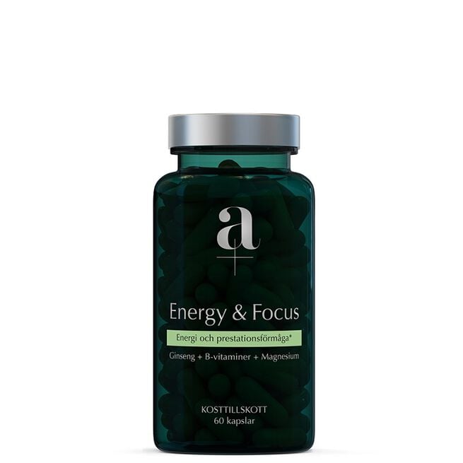 Energy & Focus 60 kapslar Energi & Fokus Ginseng B-Vitamin Magnesium 60 kapsler