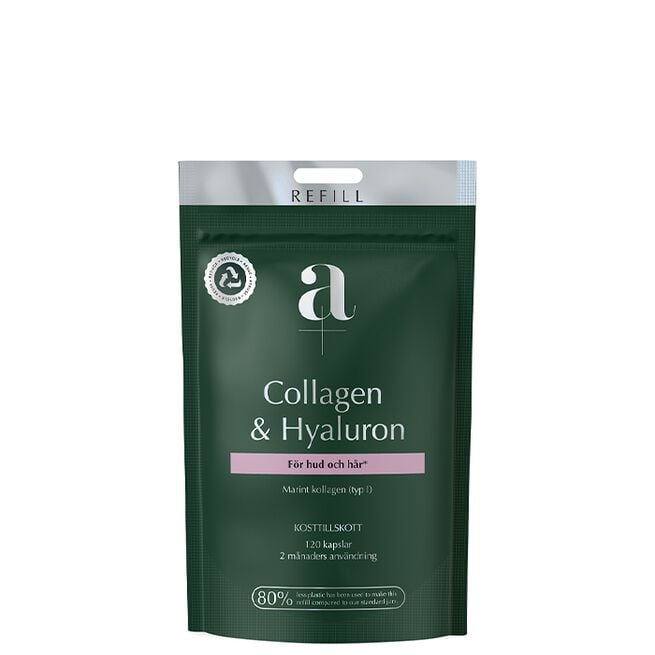 Collagen & Hyaluron 120 kapslar Refill Marint Kollagen & Hyaluron 120 kapsler Refill